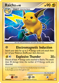 Raichu, Mysterious Treasures #15, Pokémon TCG card