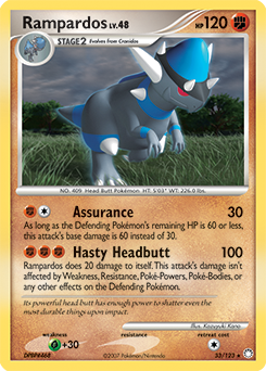 Rampardos, Mysterious Treasures #33, Pokémon TCG card