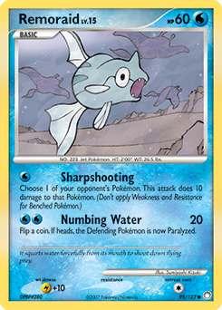 Remoraid, Mysterious Treasures #95, Pokémon TCG card