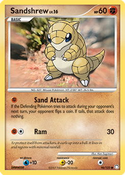 Sandshrew, Mysterious Treasures #96, Pokémon TCG card