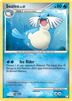 Sealeo, Mysterious Treasures #62, Pokémon TCG card