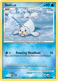 Seel, Mysterious Treasures #97, Pokémon TCG card