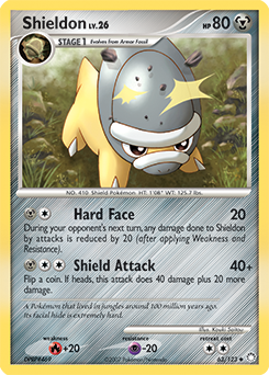 Shieldon, Mysterious Treasures #63, Pokémon TCG card