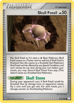 Skull Fossil, Mysterious Treasures #117, Pokémon TCG card