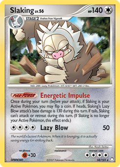 Slaking, Mysterious Treasures #34, Pokémon TCG card