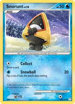 Snorunt, Mysterious Treasures #100, Pokémon TCG card