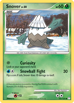 Snover, Mysterious Treasures #101, Pokémon TCG card