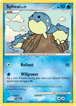 Spheal, Mysterious Treasures #102, Pokémon TCG card