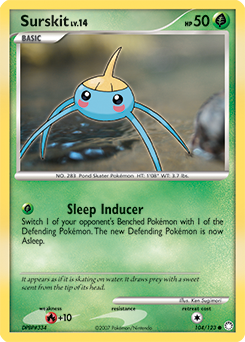 Surskit, Mysterious Treasures #104, Pokémon TCG card