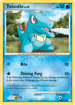 Totodile, Mysterious Treasures #106, Pokémon TCG card