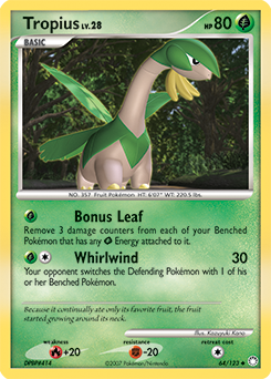 Tropius, Mysterious Treasures #64, Pokémon TCG card