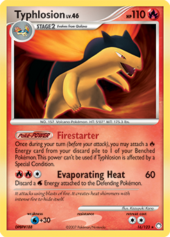 Typhlosion, Mysterious Treasures #16, Pokémon TCG card
