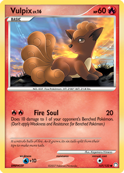 Vulpix, Mysterious Treasures #107, Pokémon TCG card