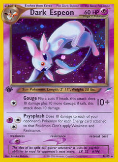 Dark Espeon, Neo Destiny #4, Pokémon TCG card