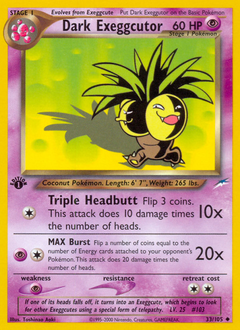 Dark Exeggutor, Neo Destiny #33, Pokémon TCG card