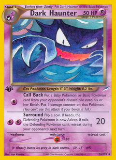 Dark Haunter, Neo Destiny #36, Pokémon TCG card