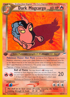 Dark Magcargo, Neo Destiny #18, Pokémon TCG card
