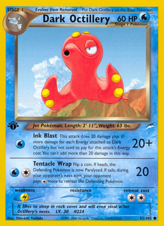 Dark Octillery, Neo Destiny #62, Pokémon TCG card