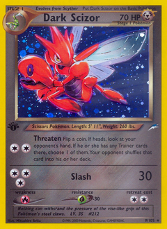 Dark Scizor, Neo Destiny #9, Pokémon TCG card