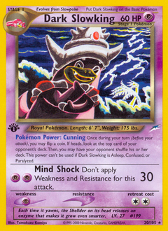 Dark Slowking, Neo Destiny #20, Pokémon TCG card