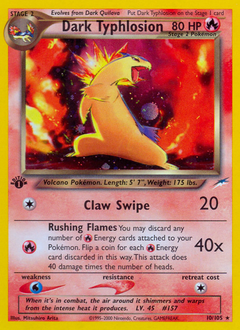 Dark Typhlosion, Neo Destiny #10, Pokémon TCG card