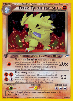 Dark Tyranitar, Neo Destiny #11, Pokémon TCG card
