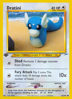 Dratini, Neo Destiny #63, Pokémon TCG card