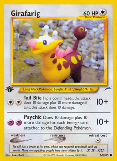 Girafarig, Neo Destiny #66, Pokémon TCG card