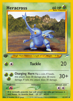 Heracross, Neo Destiny #41, Pokémon TCG card