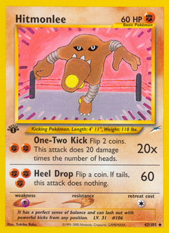 Hitmonlee, Neo Destiny #42, Pokémon TCG card