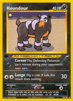 Houndour, Neo Destiny #43, Pokémon TCG card