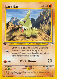 Larvitar, Neo Destiny #70, Pokémon TCG card