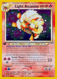 Light Arcanine, Neo Destiny #12, Pokémon TCG card