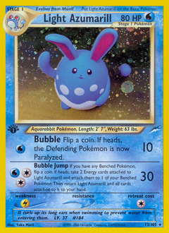 Light Azumarill, Neo Destiny #13, Pokémon TCG card