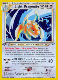 Light Dragonite, Neo Destiny #14, Pokémon TCG card