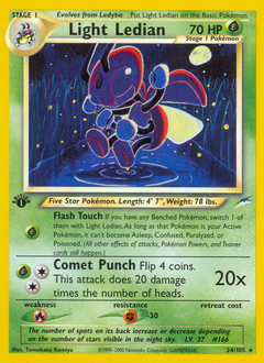 Light Ledian, Neo Destiny #24, Pokémon TCG card