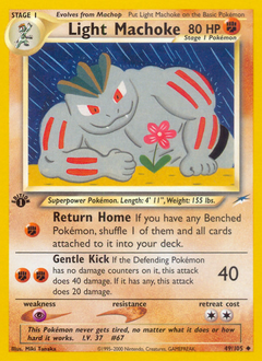 Light Machoke, Neo Destiny #49, Pokémon TCG card