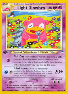 Light Slowbro, Neo Destiny #51, Pokémon TCG card