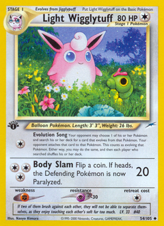 Light Wigglytuff, Neo Destiny #54, Pokémon TCG card