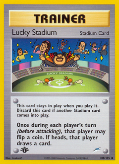 Lucky Stadium, Neo Destiny #100, Pokémon TCG card