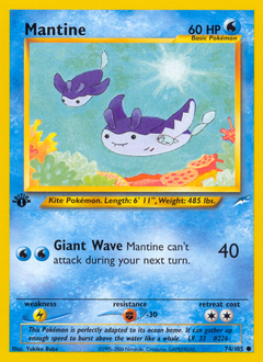 Mantine, Neo Destiny #74, Pokémon TCG card