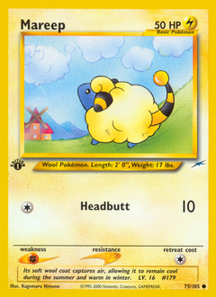 Mareep, Neo Destiny #75, Pokémon TCG card