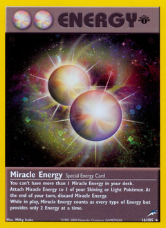 Miracle Energy, Neo Destiny #16, Pokémon TCG card