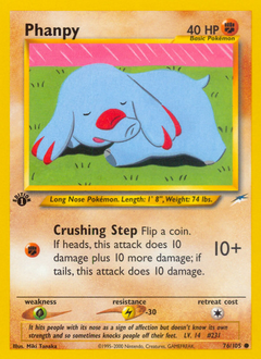 Phanpy, Neo Destiny #76, Pokémon TCG card