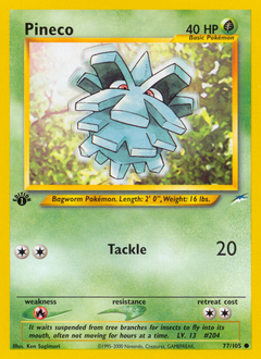 Pineco, Neo Destiny #77, Pokémon TCG card