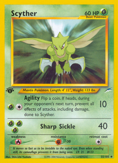 Scyther, Neo Destiny #55, Pokémon TCG card