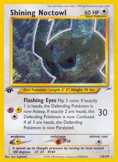Shining Noctowl, Neo Destiny #110, Pokémon TCG card