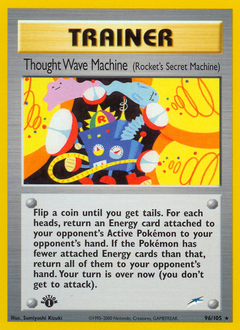 Thought Wave Machine, Neo Destiny #96, Pokémon TCG card