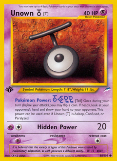 Unown [T], Neo Destiny #88, Pokémon TCG card