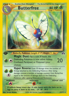 Butterfree, Neo Discovery #19, Pokémon TCG card